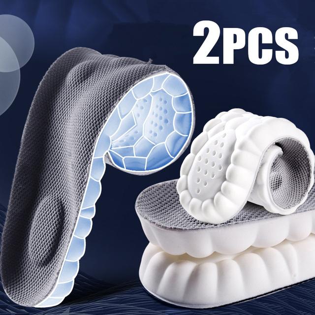 4D латексные спортивные стельки, супер мягкие, высокоэластичные подушечки для обуви, антиболевая дезодорирующая подушка, поддержка свода стопы, стельки для бега, стельки для ног