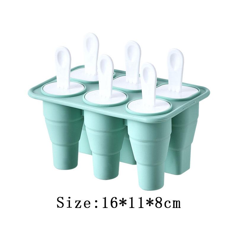 Разноцветная складная силиконовая форма для мороженого на 6/8 ячеек, набор для изготовления коробок для мороженого, шоколадных конфет, желе, мыла и свечей