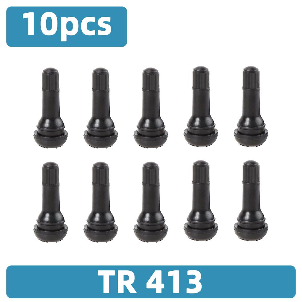 Lanke Rubber Tire Valve Cap TR413/TR414 Car Truck Motorcycle Tubeless Tyre Valve Stem Cover Zinc Alloy Rubber Tire Stem Caps Valve Stems 1