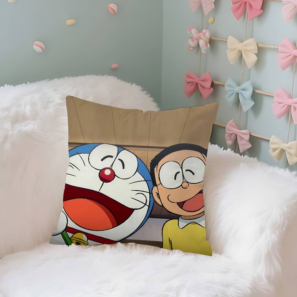 Cute CartoonDdoraemonS Kawaii Case Plush Fabric Soft Pillowcase Double Sided Print Cushion Cover Household Gifts