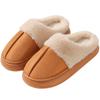 Хлопковые тапочки для женщин, осенне-зимние, для дома, с толстой подошвой, теплые и нескользящие плюшевые тапочки