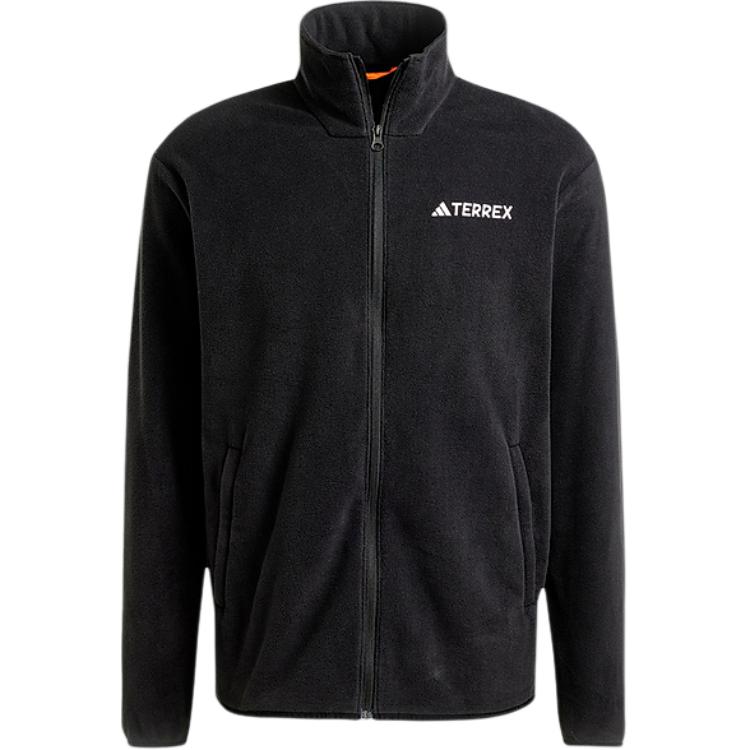 adidas Серия Travel Outdoor, удобная теплая куртка с длинным рукавом и воротником-стойкой, мужская куртка черного цвета JP0795