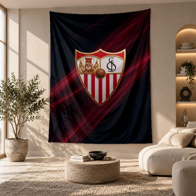 Decorative Tapestry,Sevilla FC Printed Wall Art, Lightweight Wall Hanging For Bedroom Background
