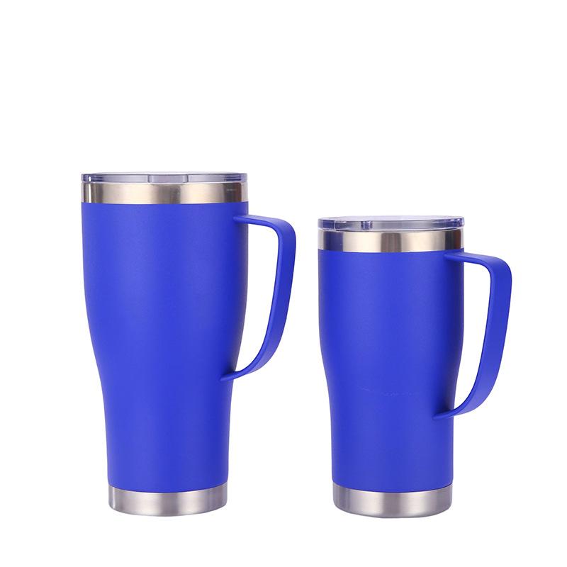 Pure Color Pattern Stainless Steel Thermos Cup Portable Car Thermos Bottle Thermal Insulation Ice Tyrant Cup