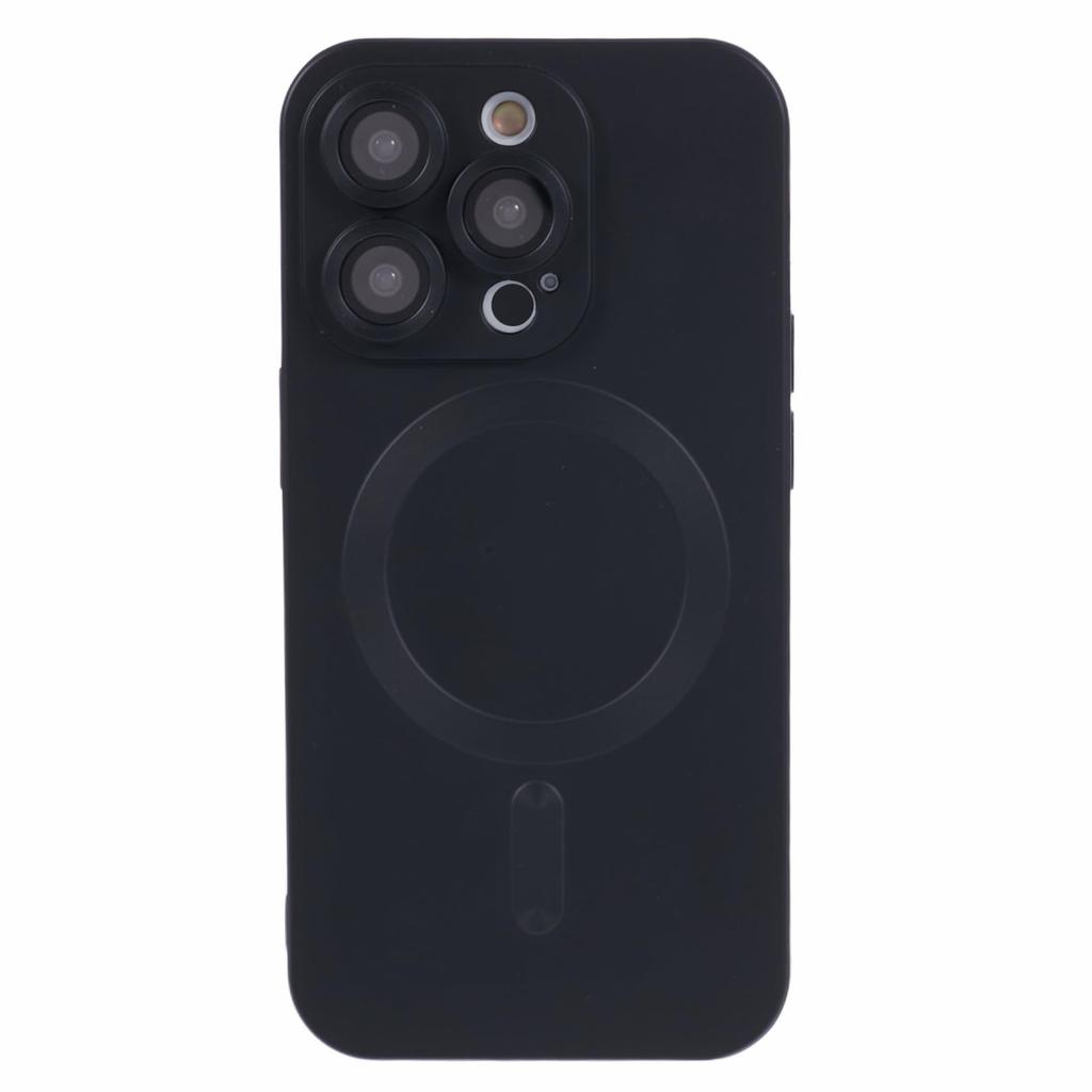 For iPhone 15 Pro TPU Cover Compatible with MagSafe Rubberized Phone Case with Lens Film