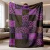 2026 Latest Flannel Blanket | Vintage Style Soft Flannel Throw with Leopard Print, Cozy All-Season Gift for Best Friends, Birthdays, Anniversaries, or