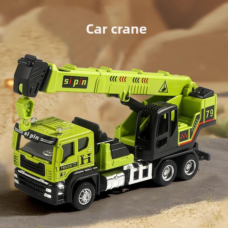 Набор моделей строительной техники: Бетононасос, Экскаватор, Грузовик с краном, Из сплава, Для детских игр в строительство