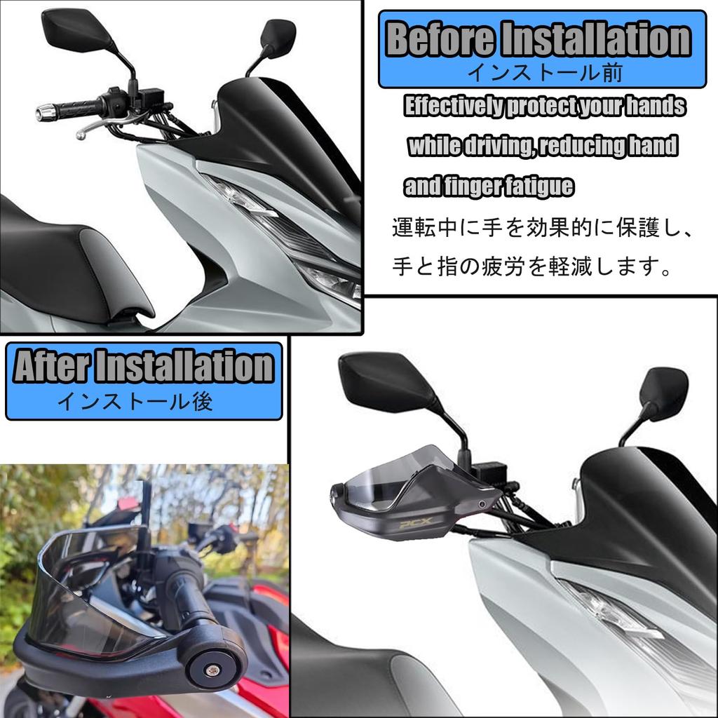 MAORANG For PCX160 PCX150 2024 2025 Motorcycle Hand Guard, Handguard, Windproof, 160 Pcx150 2017-2025+ Motorcycle Accessories (Transparent Color)