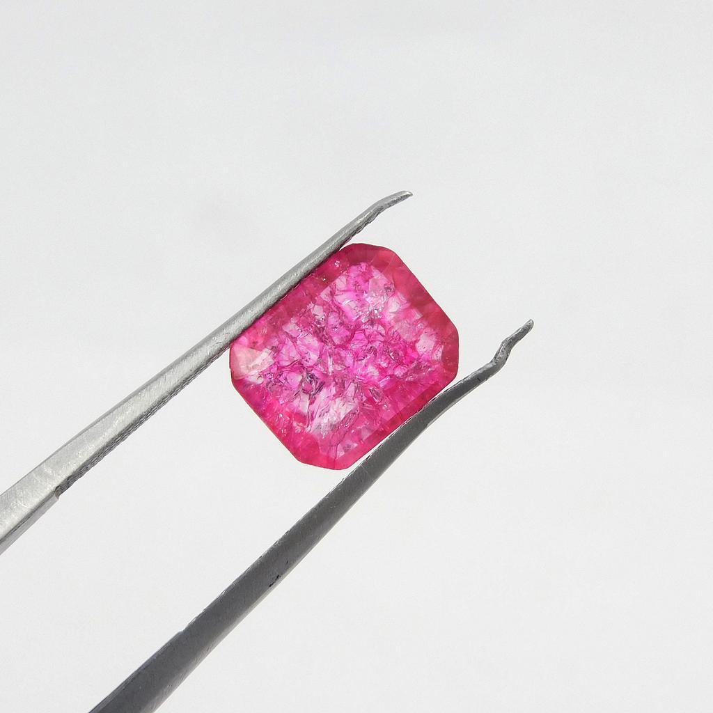 Natural Pink Sapphire Loose Gemstone Sri Lanka 2 ct Emerald Cut September Birthday Birthstone