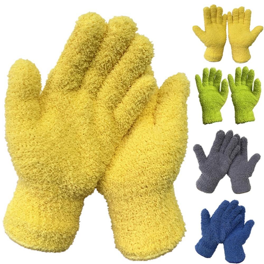 1 Pair Household Microfiber Car Care Coral Fleece Removal Cleaner Dust Remover Cleaning Glove