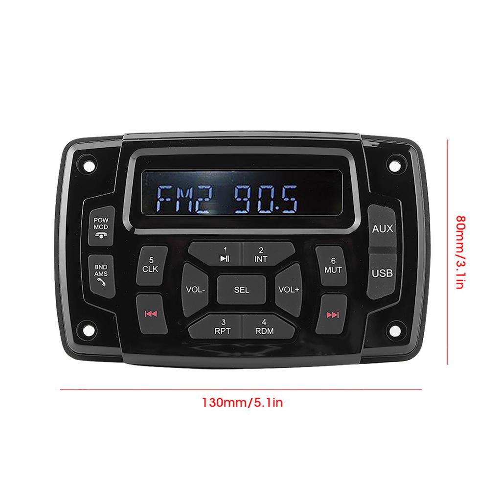 12V MP3 Player Bluetooth FM AM Stereo Receiver IP66 Waterproof Accessory for Marine Boat Bluetooth MP3 Boat Radio Waterproof MP3