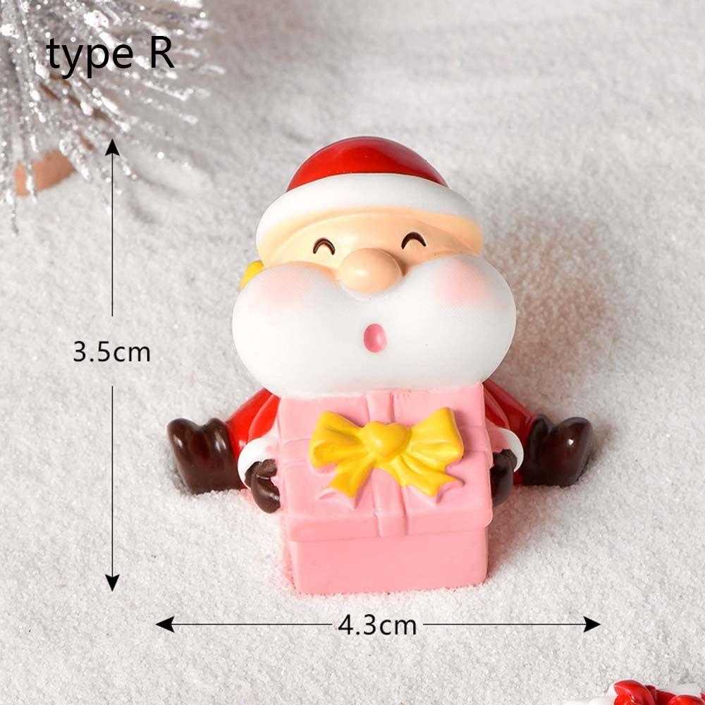 Christmas Decoration Mini Resin Fairy Garden Figurines Miniatures Home Micro Miniatures Accessories Supply