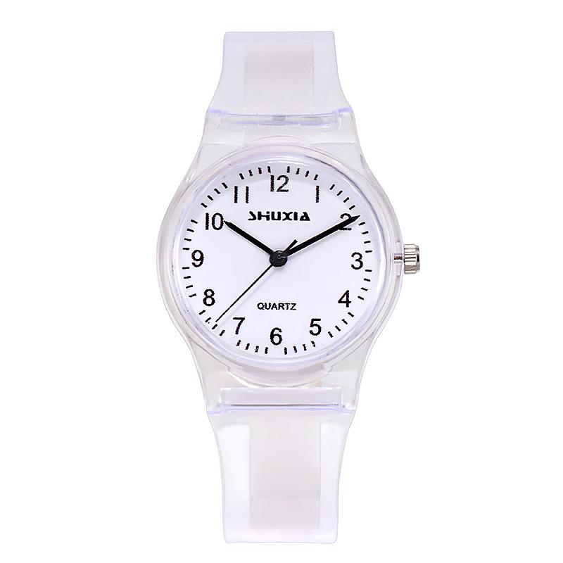 Colorful Transparent Women's Fashion Watch for Students