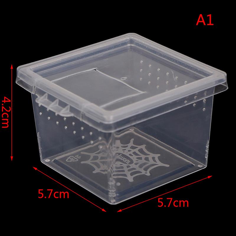 Plastic Insect Spider Habitat Feeding Box Case Container Tank Transport Case Toy