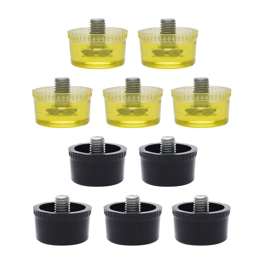 Многоцелевой набор сменных резиновых головок для молотка 25 мм/30 мм/35 мм/40 мм/45 мм, подходит для установки и ремонта пластиковых молотков