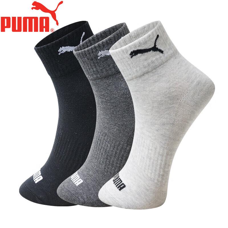 Puma Мужские повседневные спортивные хлопковые носки средней длины (3-Pack)