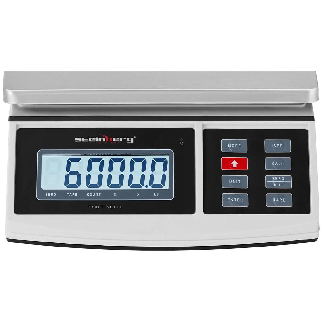 LCD postal parcel scale 21 x 27 cm 6 kg / 0.2 g