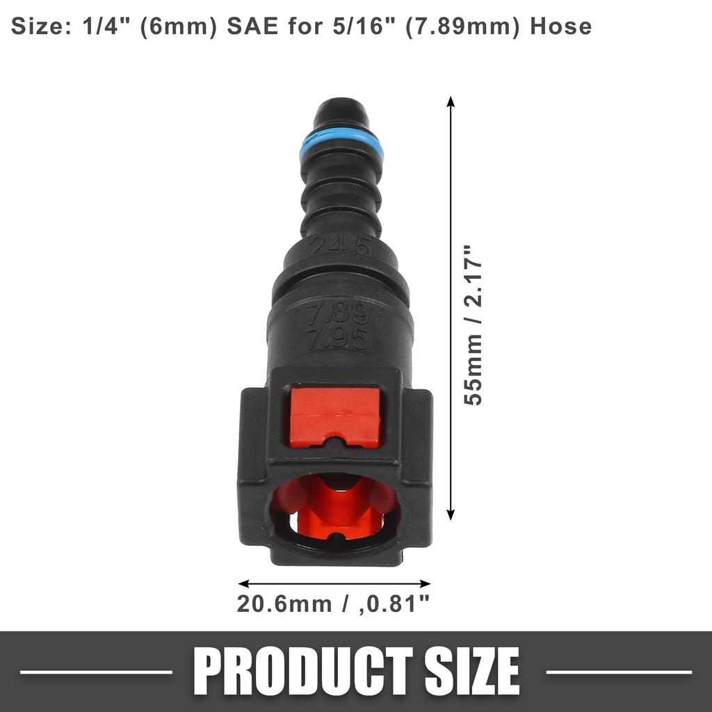ABSOPRO Автомобильный топливный шланг Быстросъемный соединитель Прямой 5/16" 7.89мм SAE к