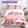 dudu bubu Printed 3PCS Bedding Set Soft Breathable Duvet Cover Pillowcases Set Washable Bedroom Decor Home Gift
