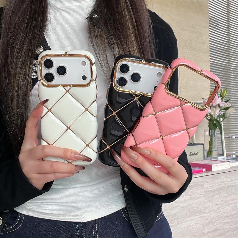 Гальванизированный 3D Алмазный Ударопрочный Чехол для iPhone 11/12/13/14/15/16/17 ProMax