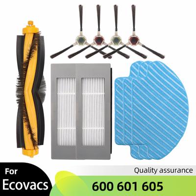 Для Ecovacs Debot OZMO 600 601 605 Запчасти Основная щетка Боковая щетка Крышка Колесо HEPA-фильтр Тряпка для мытья пола Контейнер для пыли Комплект