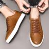 New Men Shoes Genuine Leather Casual Shoes Fashion Sneakers British Style Cow Leather Men Shoes New Men Sneakers