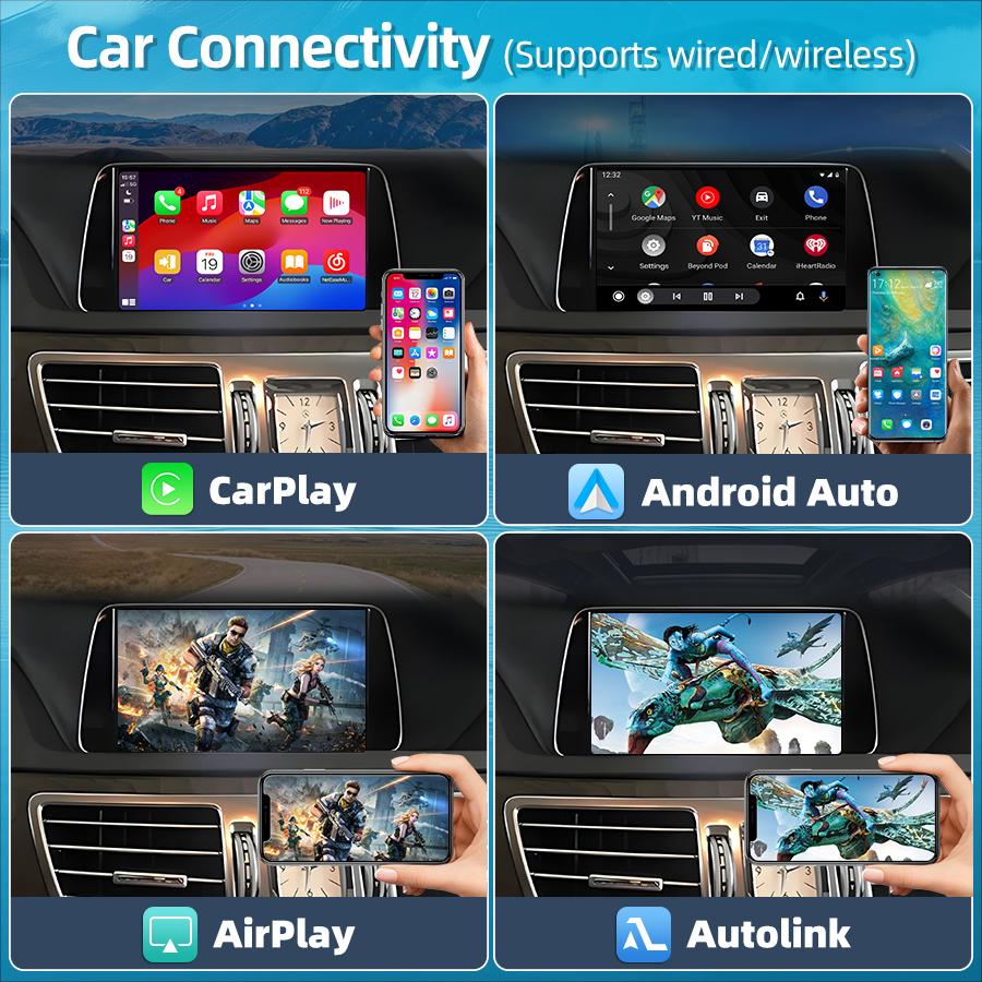 Junsun Wireless CarPlay Android Auto Decoder For Mercedes Benz A GLC CLA GLA E GLE CLS Class W176 W205 NTG4.0/4.5/5.0 Mirrorlink
