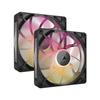 Corsair ICUE LINK RX140 MAX RGB Starter Kit 140mm PWM PC Case Fan 30mm Thick Dual Pack LINK System Hub Black (iCUE Included) CO-9051036-WW