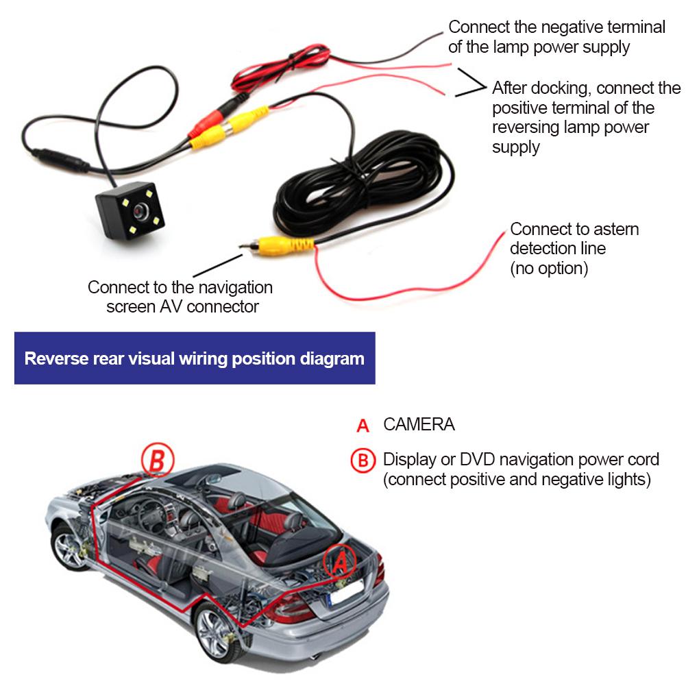 Универсальная автомобильная камера заднего вида, водонепроницаемая HD-камера заднего вида с ПЗС-матрицей и объективом FishEye, ночное видение