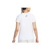 Sportswear Letter Print Crew Neck Pullover Sports Short Sleeve Regular T-Shirt Women Tops White IM5974-100