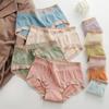 3pcs/lot Silk Moisturizing Girls' Underwear Seamless Mid Waist Pure Cotton Crotch Comfortable Breathable Triangle Panties