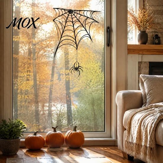 Festival Layout Accessories Halloween Spider Web Static Window Stickers, PVC Waterproof Clings, Decals for Glass Doors And Windows, Scary Party
