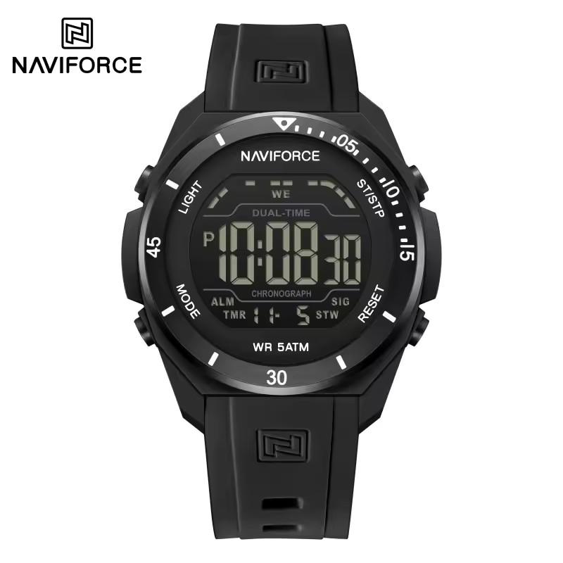 Naviforce 7138 Новые Спортивные Электронные Унисекс Часы Силиконовый Хронограф Дата Обратный Отсчет Ночная Подсветка Наручные Цифровые 2026