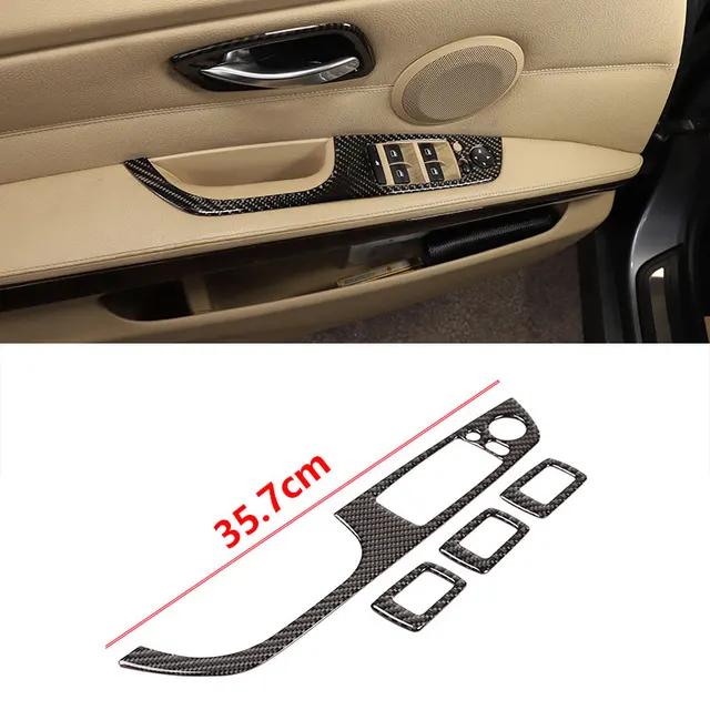 For BMW 3 Series E90 E92 E93 2005-2012 Soft Carbon Fiber Car Center Console Gearshift Panel Cover Trim Sticker Car Accessories