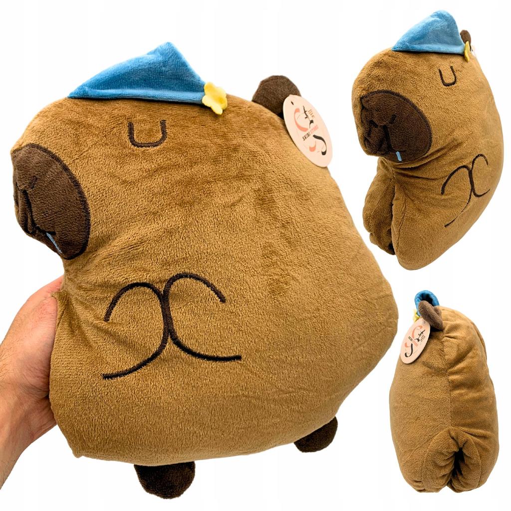 Capybara Sleeping Plush Pillow Cuddly Squish Large Toy