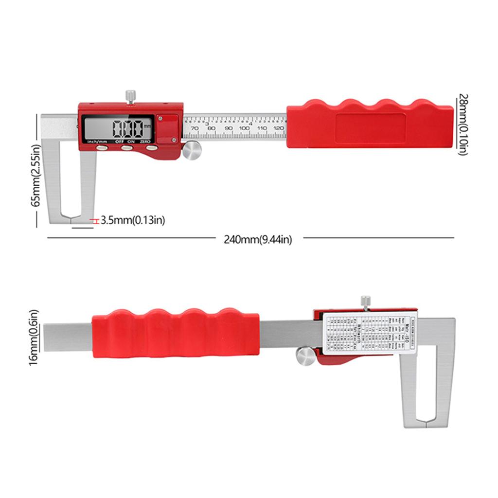 Прочный электронный штангенциркуль для металлических тормозных дисков, роторные датчики из сплава, подходящие для точного измерения толщины тормозных колодок