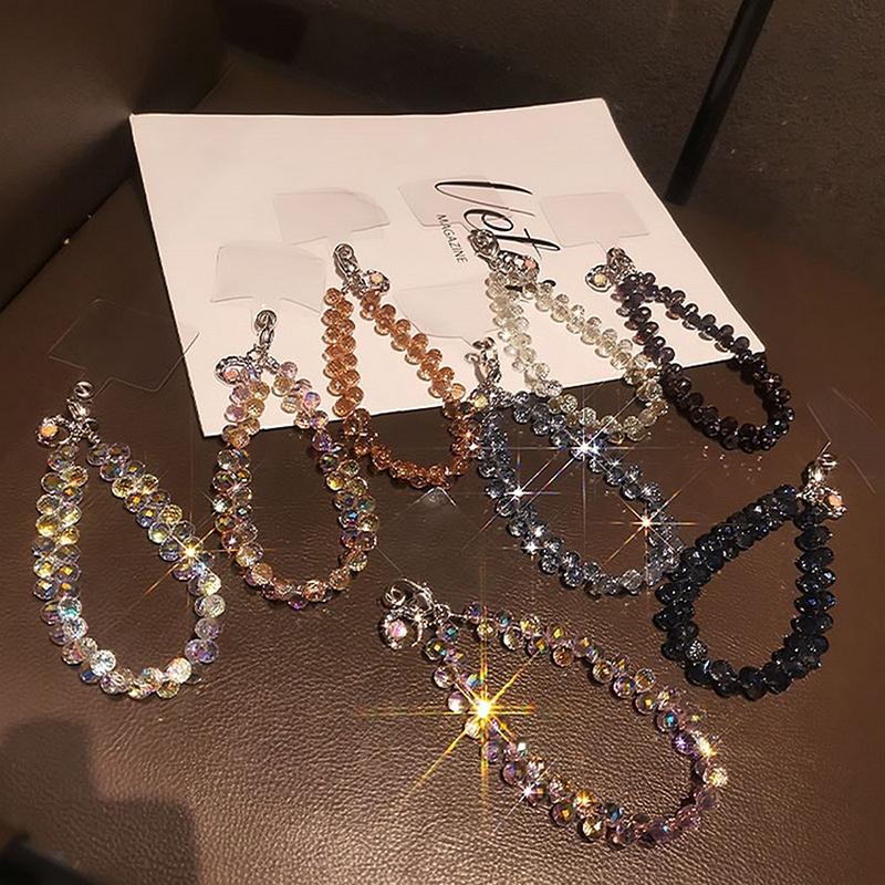 Подвесная цепочка в виде капли воды, шнурок для телефона, роскошная короткая подвесная цепочка, расшитая вручную бисером, подвеска для ношения в руке