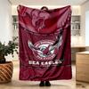 Manly Warringah Sea Eagles Print Blanket - Soft & Comfortable, for Bedroom, Travel, Sofa, Home Decoration - Birthday Christmas Gift for Friend