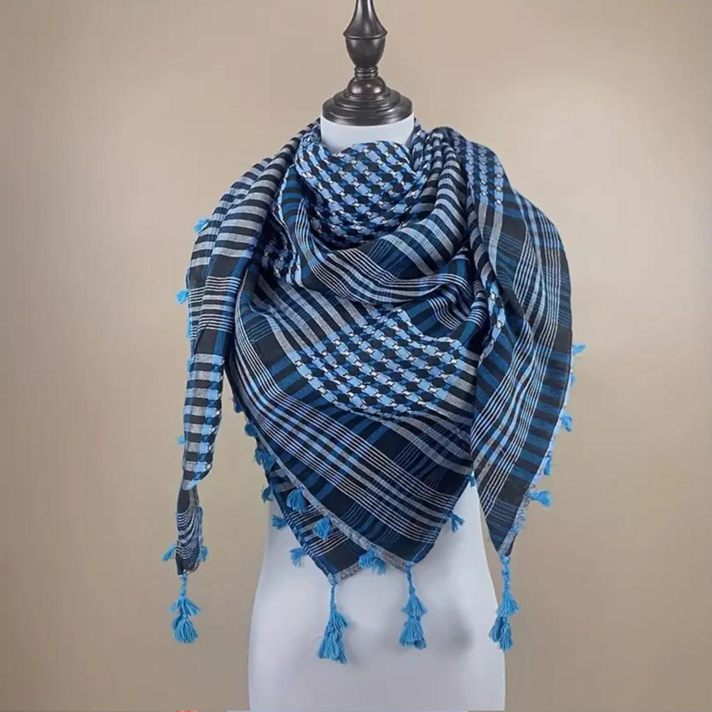 Breathable Shemagh Tacticals Desert Scarf Wrap Winter Shawl Neck Warmer Cover Head Wrap Windproof Tassels Scarf