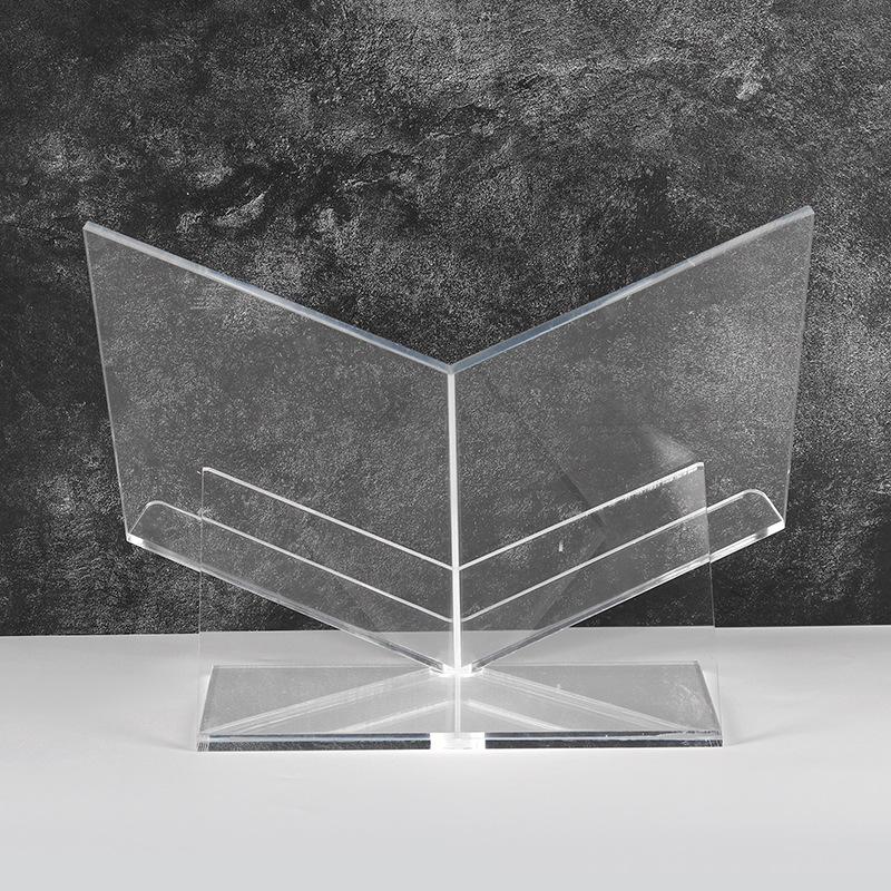 Легкая роскошная акриловая V-образная книжная полка для журналов, украшения для гостиничной модели, комнаты, дома, гостиной, спальни, кабинета, украшения