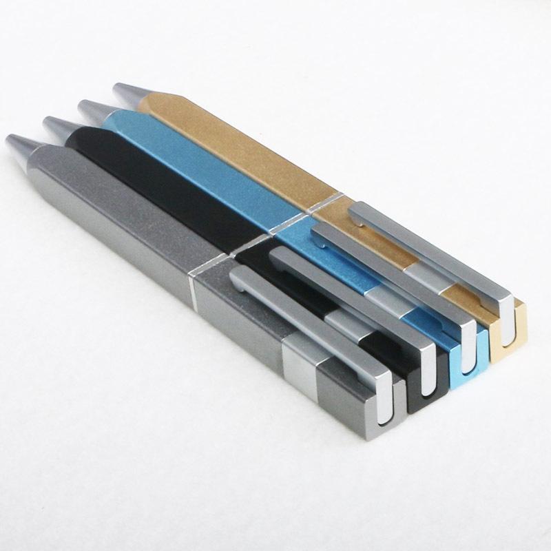 Direct Supply Aluminum Rod Oxidation Rotating Square Ballpoint Pen Exquisite Light Luxury Signature Pen Enterprise Welfare Advertising Gifts