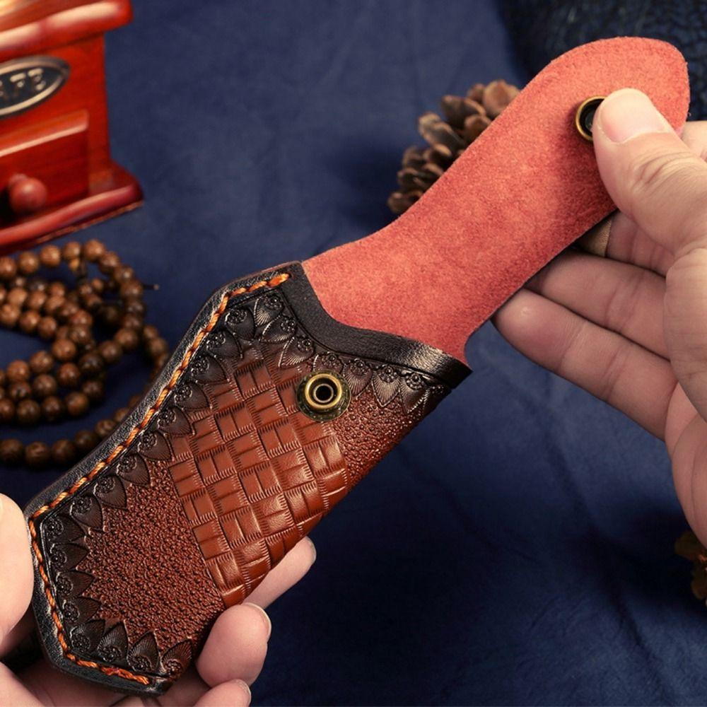 Foldable Flashlight Belt Loop Black&Brown Case Holder High Quality Leather Sheath Outdoor Tool
