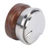 53mm Coffee Distributor Tamper   Coffee Leveler with Stainless Steel Base Walnut Wood Handle for Single Head Coffee Machine
