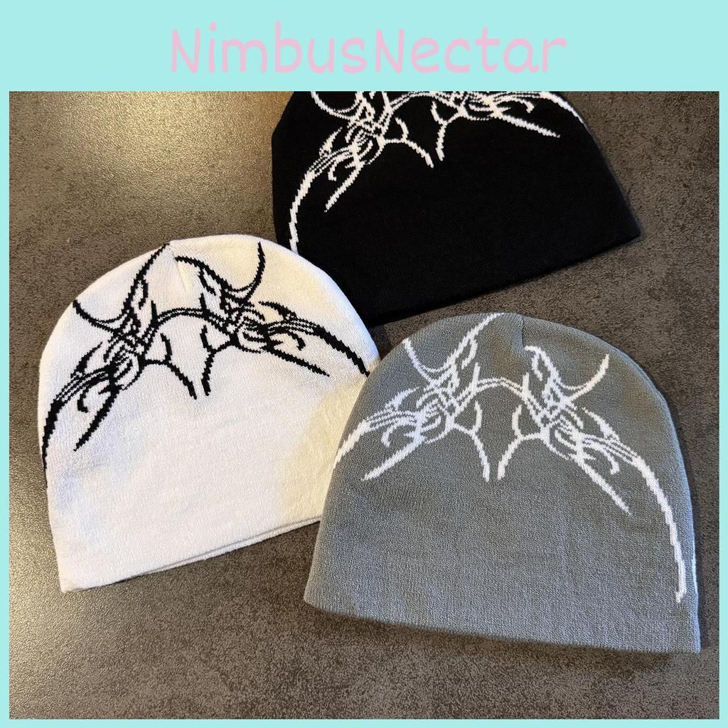 Style Hip Hop Skull Letter Knit Beanie For Men And Women Winter Warmth