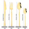 24Pcs Creative Gold Tableware Dinnerware Set Knife Fork Coffee Spoon Cutlery Set Stainless Steel Flatware Western Silverware