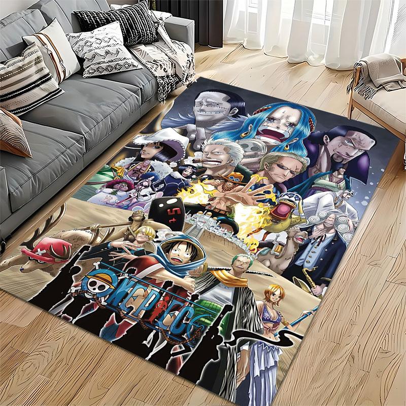 One Piece Anime Character Carpet suitable as a non-slip mat for the living room or bedroom sofa