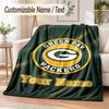 Фланелевое одеяло с индивидуальным текстом, принт Green Bay Packers, теплое и уютное одеяло, постельное белье для дивана и кровати