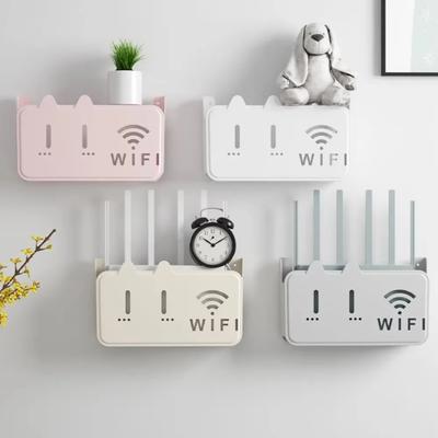 Стойка для маршрутизатора Ящики для хранения маршрутизаторов WiFi Настенный ящик для хранения WiFi для хранения проводов Контейнер для размещения настенных стеллажей для клеток