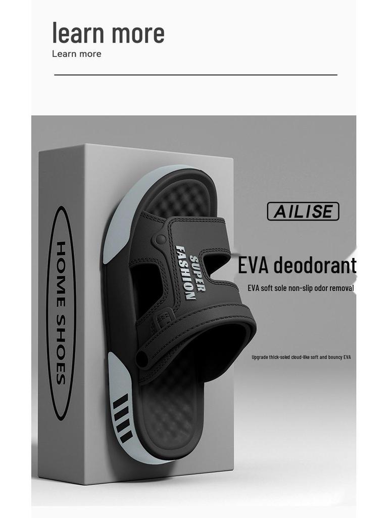 Мужские летние сандалии для вождения 2025: Износостойкая, Мягкая подошва, Двусторонняя, Нескользящая Повседневная обувь