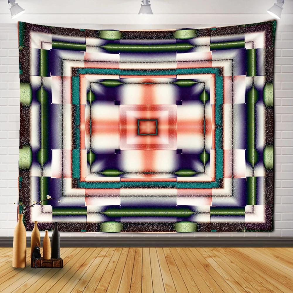 Гостиная в стиле бохо Психоделическое колдовство Общежитие Простыни Домашний декор Красочные Мандала Гобелен Настенный декор